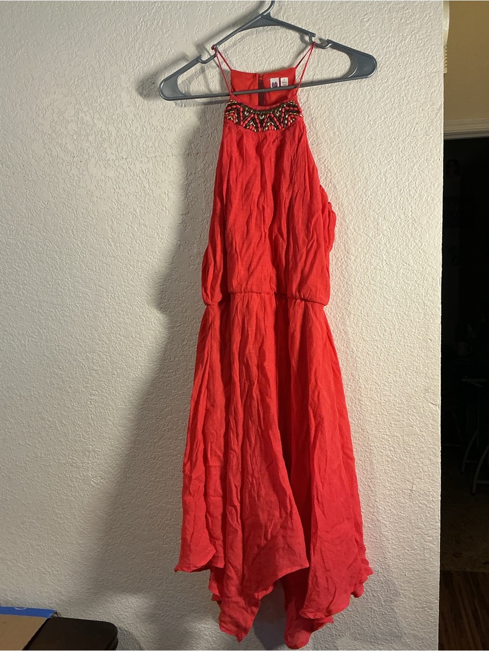 As U Wish Orange Halter Dress